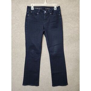Talbots Signature Boot Cut Jeans Womens 6 Petite Blue Dark Wash Stretch